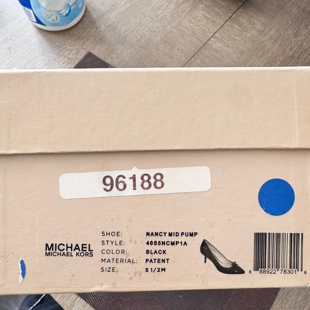 Michael Kors Black Patent Mid Pump